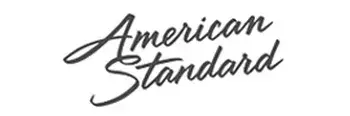 The image displays the "American Standard" logo in a stylized, cursive black font on a white background.